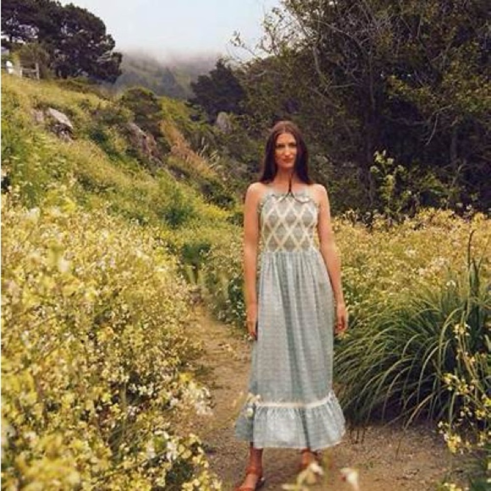 Elegant Blue Summer Dress